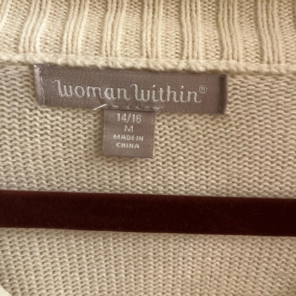 WOMAN WITHIN~SWEATER~BLOUSE~MED WEIGHT~14-16 - Picture 8 of 10